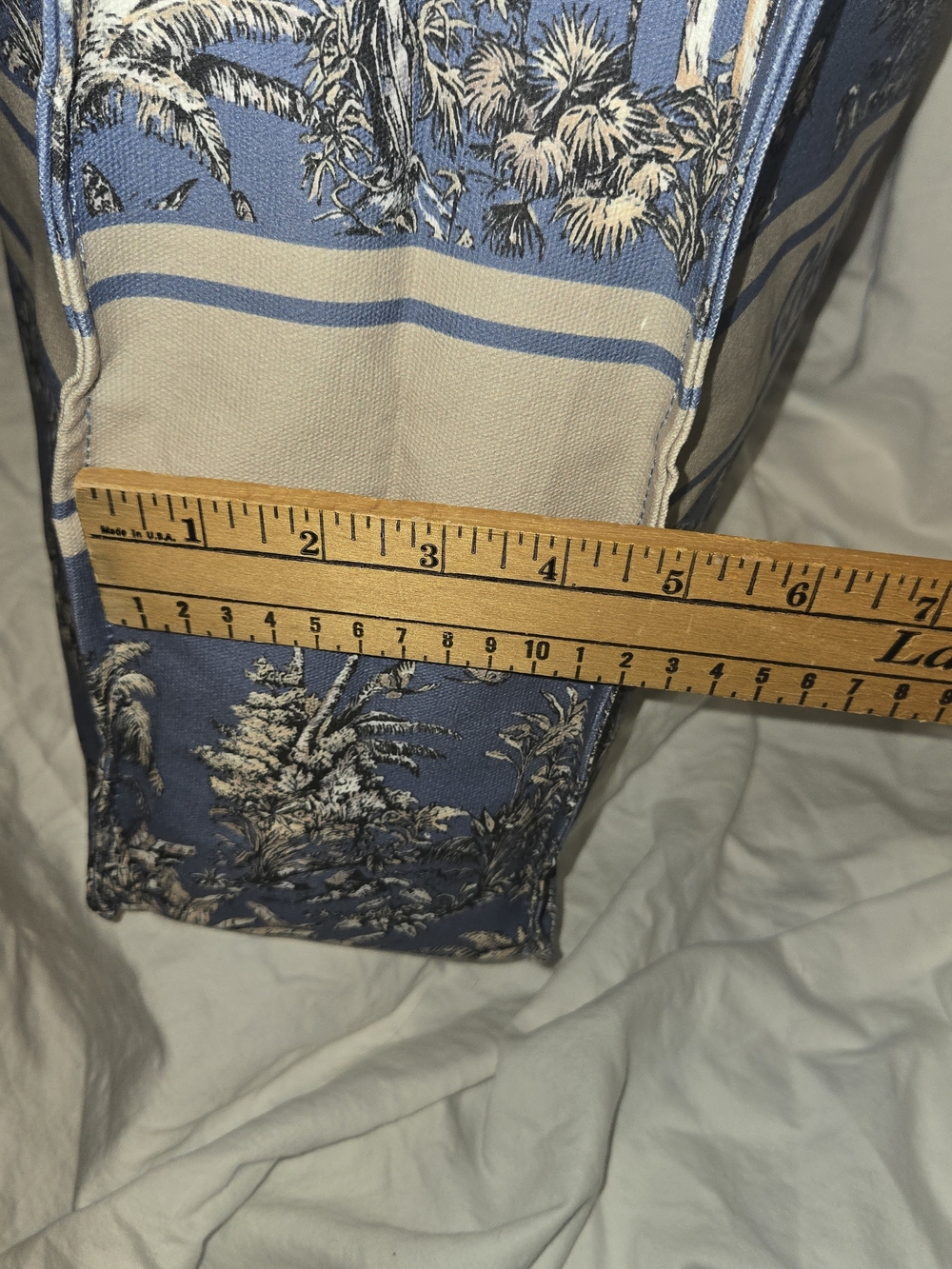 Dior RivierA Blue Floral Canvas Tote Bag - Picture 8 of 9
